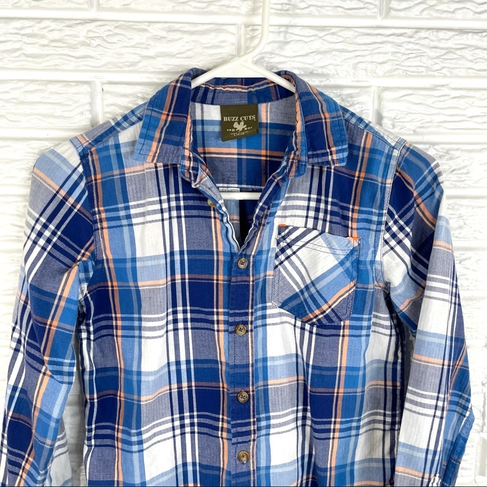 Buzz Cuts Boys Plaid Button Up Shirt - Picture 2 of 3